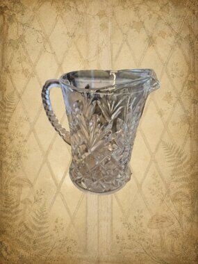 Vintage Pressed Clear Glass Cream Jug